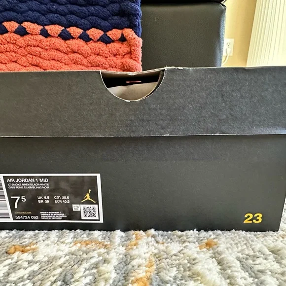 Jordan High-Top Sneakers - White and Grey - Picture 2 of 7